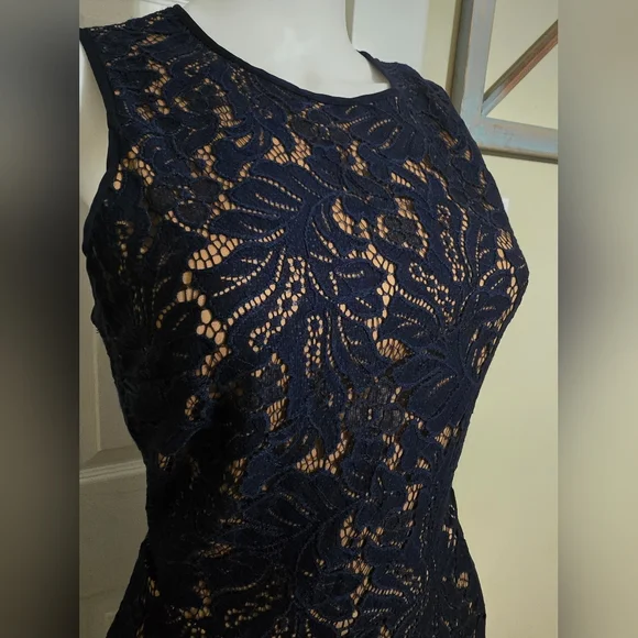 Banana Republic Midnight Blue Lace Dress - Picture 4 of 13